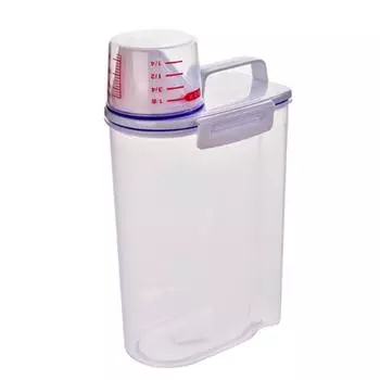 Ведро для риса объемом 2 л, контейнеры для хранения зерна и продуктов с градуированной крышкой, банки для домашних бобов, фруктов, макарон, кухонный органайзер для холодильника