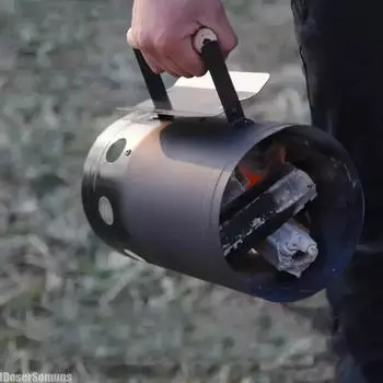 Ведро для розжига огня для барбекю, удобное для использования на открытом воздухе, черная, быстроразжигаемая угольно-угольная печь на открытом воздухе чёрный