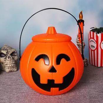 Ведро для сладостей Yousheng Halloween, корзина для хранения тыквенных сладостей, переносная миска для сладостей на Хэллоуин, детский держатель для закусок для вечеринок B