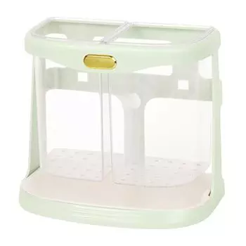 Ведро для стекания палочек для еды, настенное, с двойным отделением, без отверстий, корзина-тубус для палочек для еды, для вилок Light Green