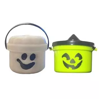Ведро для тыквы на Хэллоуин Миниатюрный дизайн Тыква Оранжевое ведро Мини-контейнеры для хранения Праздничное украшение на Хэллоуин B