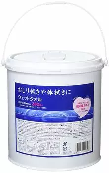 Ведро для влажных полотенец Showa Shiko, основной блок, 300 листов, цвет белый, высота 17 x ширина 20 x толщина прибл.. 0,1 см белый