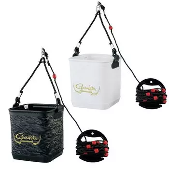 Ведро для воды Gamakatsu G (с обмоткой веревкой) GM2517 Черный Большой