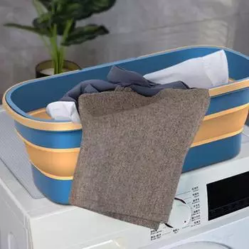 Ведро для воды, независимый резервуар для жидкости с ручкой, складная конструкция, портативное, большой емкости, многоразовое складное ведро для воды синий