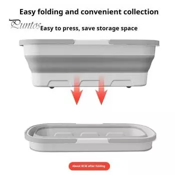 Ведро для воды, независимый резервуар для жидкости с ручкой, складная конструкция, портативное, большой емкости, многоразовое складное ведро для воды синий