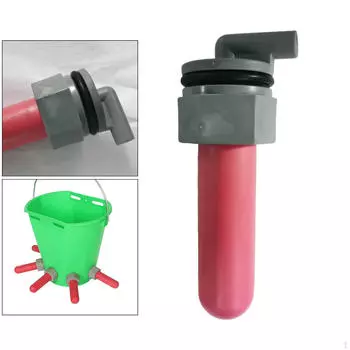 Ведро для животных, пластиковые соски для кормления овец, ягнят, кормушка 2 дюйма