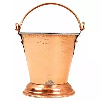 Ведро из стали с чеканным медным дизайном, сервировочная посуда и столовая посуда для дома, отеля и ресторанов, объем - 400 мл