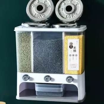 Ведро Классификация Ящик для хранения Бытовое ведро для риса Влагостойкое и защищенное от насекомых хранилище серый