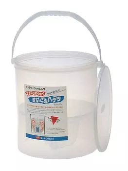 Ведро-присоска Daiichi Seiko Bait Bucket с крышкой, большое, 11021, белое белый