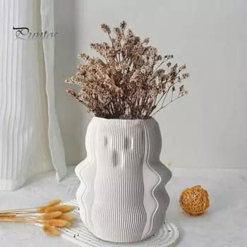 Ведро с привидениями, ваза для цветов с привидениями на Хэллоуин, милый цветочный горшок с привидениями, жуткая конфетница для домашнего декора на вечеринку в честь Хэллоуина белый