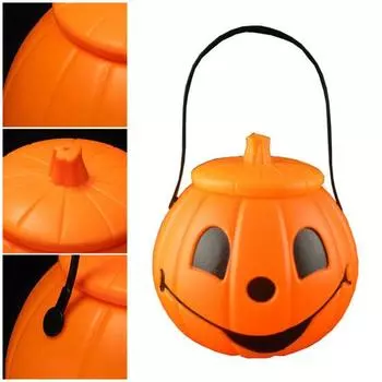 Ведро с тыквой на Хэллоуин, коробка конфет «угощение или трюк», реквизит для вечеринки, праздничный усилитель атмосферы, веселье, домашний офис оранжевый
