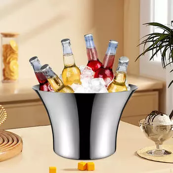 Ведро со льдом для вечеринок Пиво Шампанское Напитки Ванна Барбекю Пляж argent