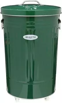 Ведро Watanabe Metal Industry Color Bucket CGK45 с роликами, цвет зеленый 494, материал оцинкованное железо зелёный