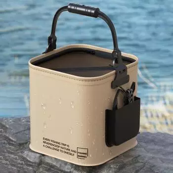 Ведро водонепроницаемое многофункциональное складное ведро с крышкой на молнии, ведро для живой приманки, контейнер для рыбы, кемпинга A