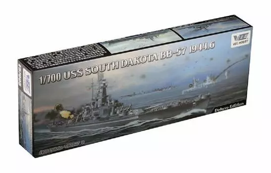 Vee Hobby линкор ВМС США Южная Дакота 1944 года, пластиковая модель Deluxe Edition VEEE57005 1/700 BB-57