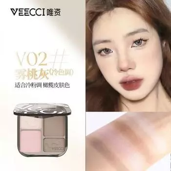 Палитра VEECCI Bronze Contour Palette All-in-One Natural Stereo Nose Shadow Side Matte Highlight 4 цвета # BF_178521, V02_1005006979887463