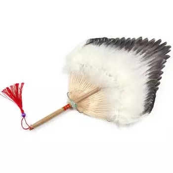 Веер Детский веер Веер с голубем Веер с белым пером Веер для выступления на сцене белый