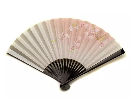 Веер Киото Веер Сакура Сделано в Японии Киото Женский бумажный веер Двусторонний ручной работы японский узор для женщин розовый