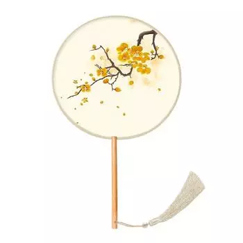 Веер с вышивкой в китайском стиле и подвеской, шелковый веер, винтажный веер в китайском стиле, реквизит для фотографии 7