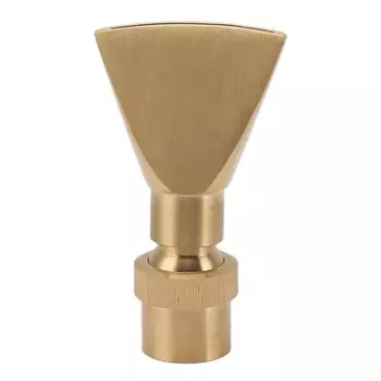 Веерообразная фонтанная насадка, медная, регулируемая, равномерная струя воды, веерообразная фонтанная насадка для