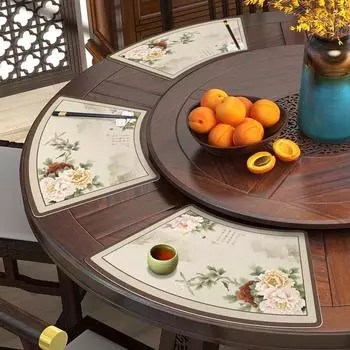 Веерообразная подставка для столовых приборов, круглый стол, водонепроницаемая, маслостойкая изоляция, чаша для отеля, коврик для посуды, противоожоговая подставка для столовых приборов для западной еды A