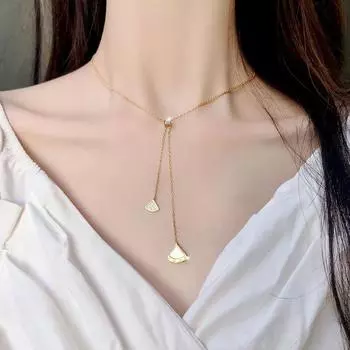 Веерообразный циркон кисточка ожерелье темперамент ретро элегантный универсальный женский ниша ключичная цепочка