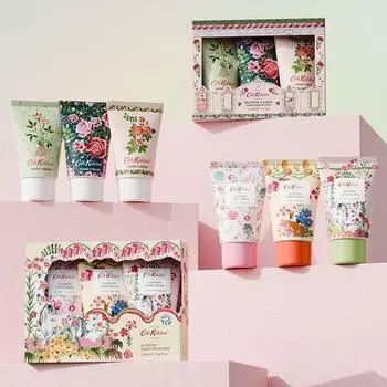 Веганский крем для рук Cath Kidston, тройной план (30млX3) 2 типа, выберите 1 Wild Rose & Queens
