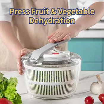 Vegetable And Fruit Salad Drainer Kitchen Multifunctional Dishwashing Drainer Basket Press Drainer Kitchen Supplies