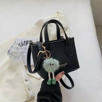Vegetable Basket Summer Shoulder Bag Casual Satchel Bucket Bag Black