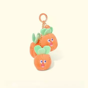 Vegetable Carrot Skewered Cartoon Soft Plush Keychain For Accessories Backpack Carrot