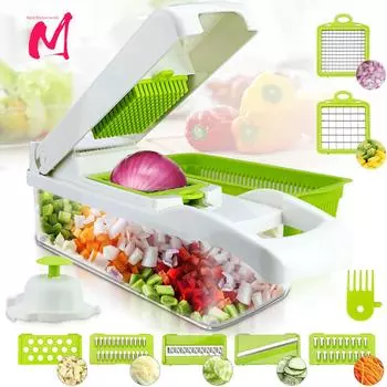 vegetable cutter multifunctional Slicer Fruit Potato Peeler Carrot Grater Kitchen accessories basket vegetable slicer светло-серый