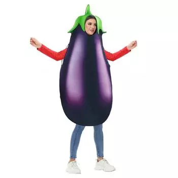Vegetable eggplant costume, Halloween carnival adult party costume Adult One Size фиолетовый