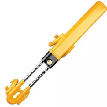 Vehicle Anti-Theft Security Lock With Adjustable Length Clamp Double Hook Locks, Heavy Duty Steering Wheel Lock For Car Van жёлтый