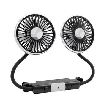 Vehicle-mounted Double-head Fan Adjustable Electric Magnetic Fan Universal Cooling Fan Auto