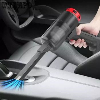 Vehicle Mounted Vacuum Cleaner Wireless Handheld Automatic Mini Vacuum Cleaner & Built-in Battery Dual Purpose Portable Plug version чёрный