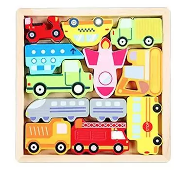 Vehicle puzzle wooden cute truck fire engine gift etc.