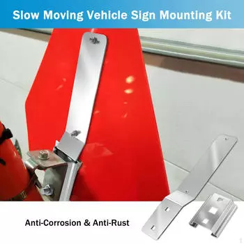 Vehicle Slow Moving Triangle Sign Mount Bracket Installation Rack with Nuts for Road Construction