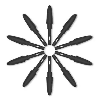 VEIKK P002, 10 шт., сменные наконечники для ручек, стилус без батареи, износостойкий наконечник для ручки для VEIKK A50 A15 P002 чёрный