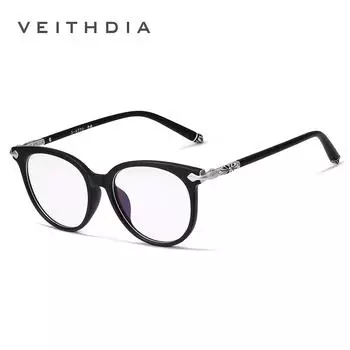 Veithdia унисекс модная оправа для очков винтажная прозрачная линза очки оптическая оправа для очков V8003 чёрный