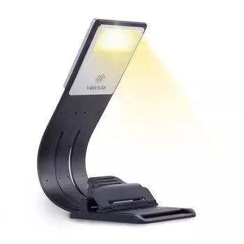 Vekkia Bookmark Book Reading Light для кровати Бесконечная яркость Мягкий USB Удобный для чтения и детей Свет, Клип-наклейки для книг, Уровни, Благоприятный для глаз свет,