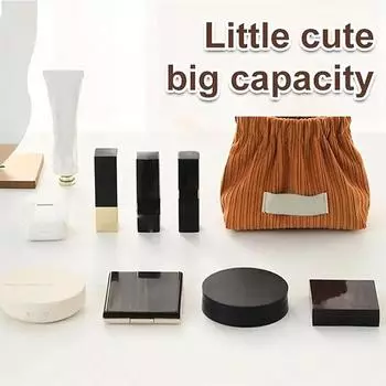 Вельветовая эластичная женская сумка для хранения Мини-сумка для макияжа Большая вместительная сумка для косметики Канцелярские принадлежности Повязка на голову Сумка для хранения