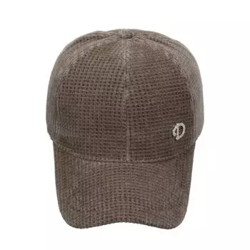 Вельветовая бейсболка детская осенне-зимняя корейская версия модная универсальная ретро бейсболка с буквами чёрный