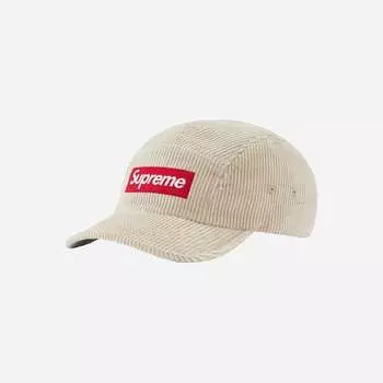 Вельветовая кепка Supreme, белая 22FW -