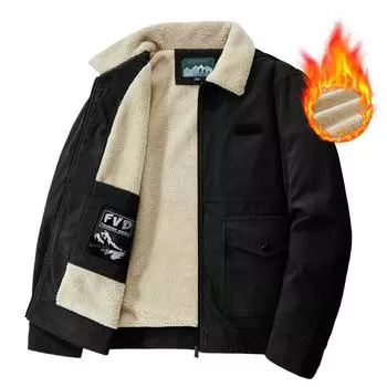 Вельветовая куртка для мужчин, повседневный свободный топ оверсайз с воротником-лацканом XXXXXL