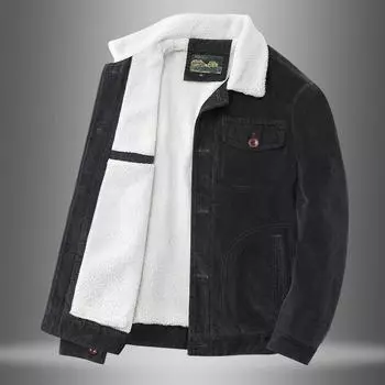 Вельветовая куртка, мужская осенне-зимняя свободная бархатная куртка Wild Plus, мужские деловые повседневные костюмы M