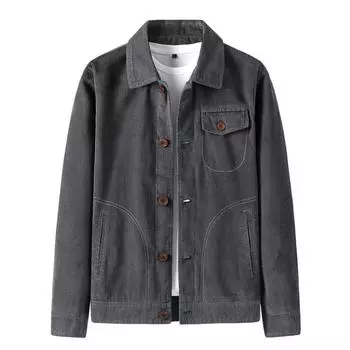 Вельветовая куртка мужская весна и осень новый лацкан корейский стиль повседневная осенняя одежда мужская одежда мужские куртки топы M