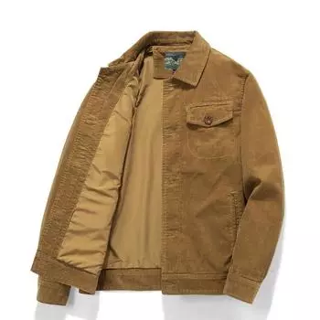 Вельветовая куртка мужская весна и осень новый лацкан корейский стиль повседневная осенняя одежда мужская одежда мужские куртки топы M