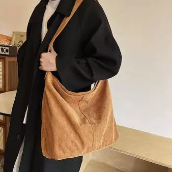 Вельветовая модная женская сумка в стиле ретро, большая вместительная студенческая сумка на плечо, крутая женская сумка через плечо для путешествий и путешествий, Академия путешествий, сумка через плечо