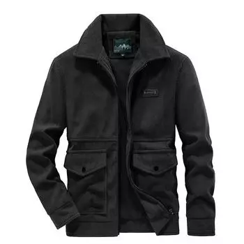 Вельветовая мужская куртка, повседневная мужская куртка с лацканами, свободный топ больших размеров XXXXXL