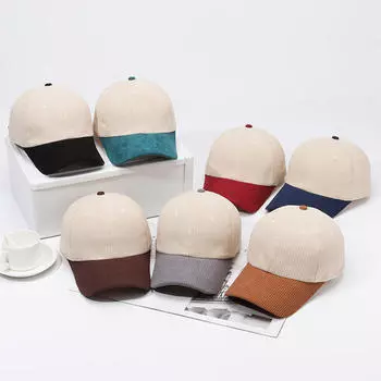 Вельветовая мужская женская бейсболка регулируемая зимняя осенняя повседневная унисекс модная уличная спортивная цветная кепка чёрный